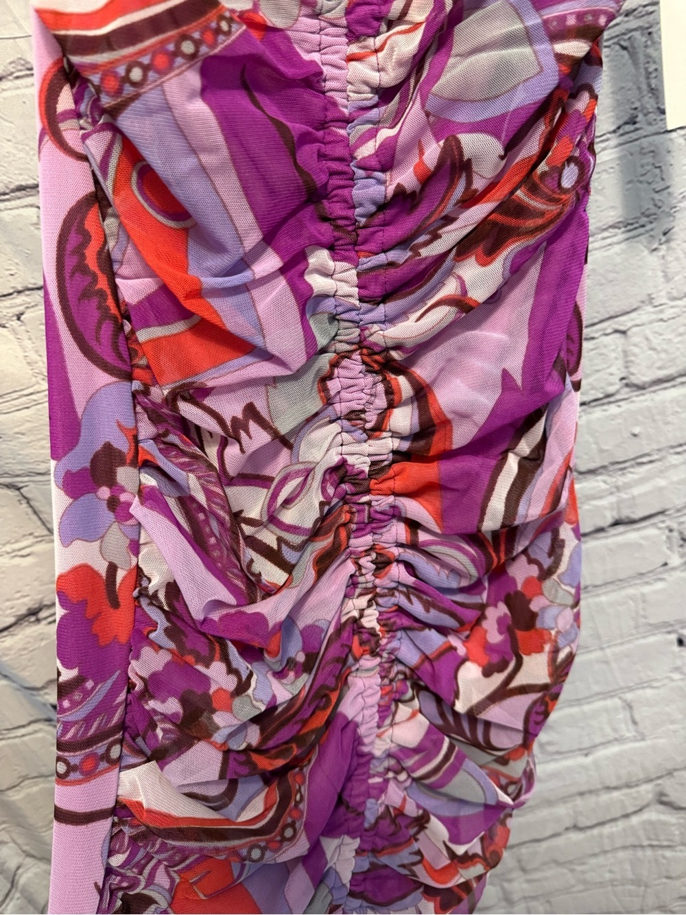 Timing Purple Floral Slip Strapless Dress with Pink Accents - Picture 2 of 7